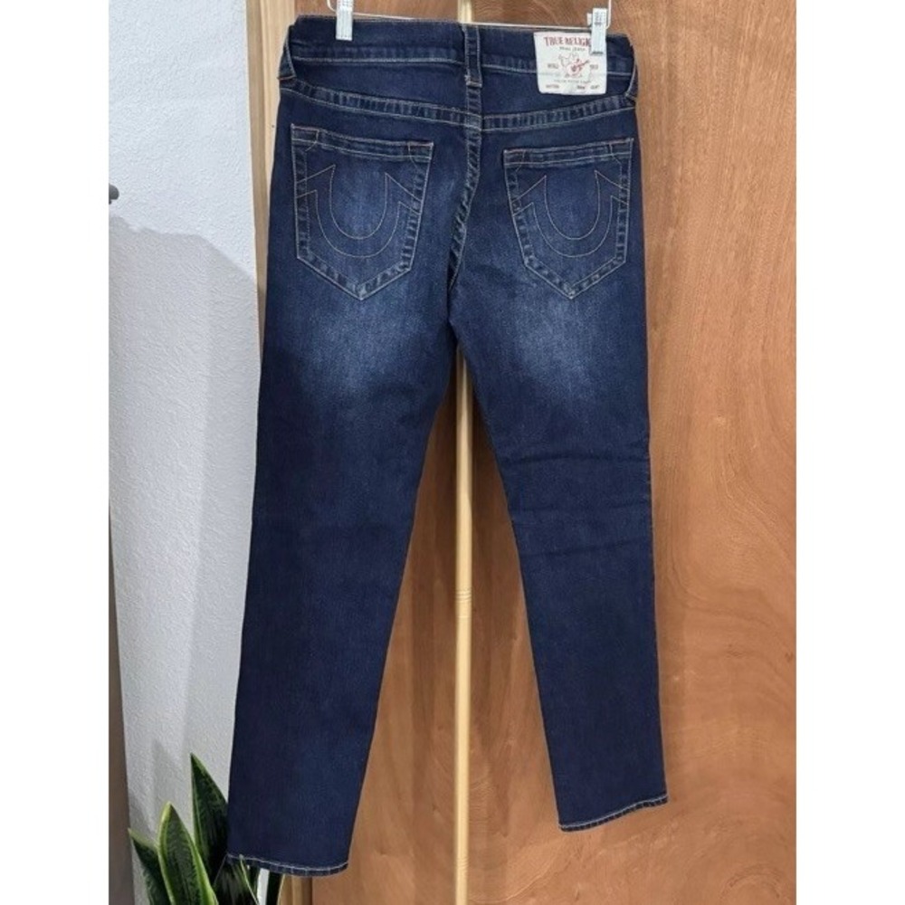 True Religion World Tour Geno Jeans 29x31 Relaxed Slim Stretch Contrast Stitch